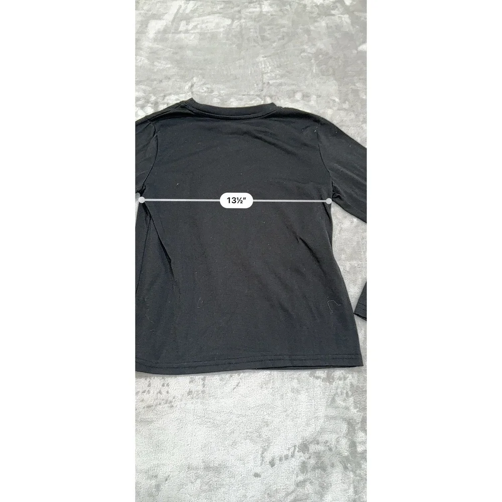 Cat & Jack Shirt Boys Medium Long Sleeve‎ Sleep Sleep Play Black Crew Neck EUC
